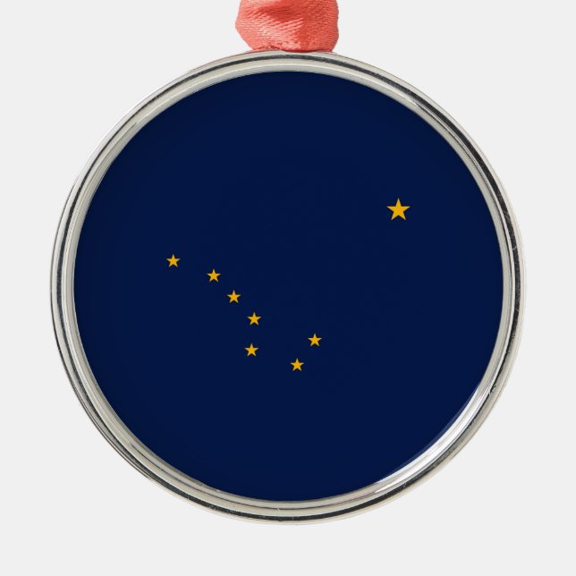 Alaska State Flag Design Metal Ornament (Front)