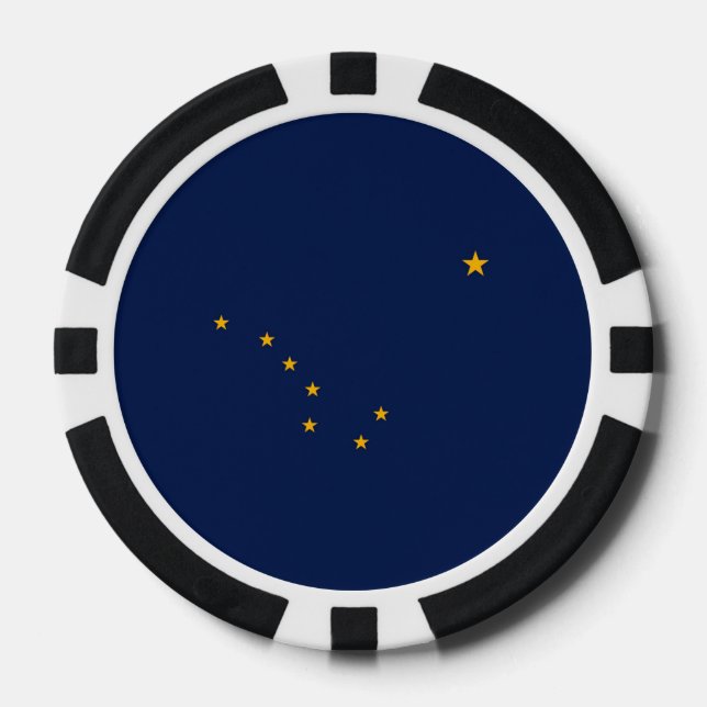 Alaska State Flag Design Poker Chips (Front)