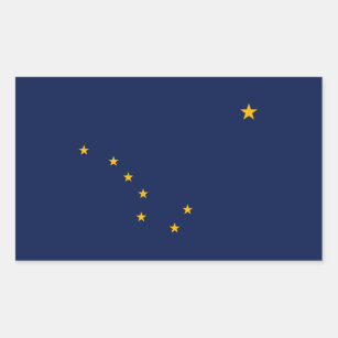 Alaska State Flag Design Rectangular Sticker