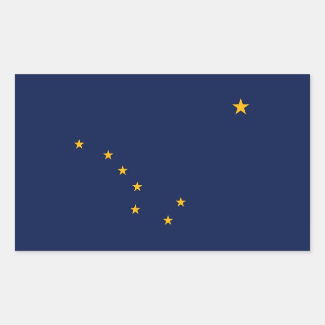 Alaska State Flag Design Rectangular Sticker (Front)