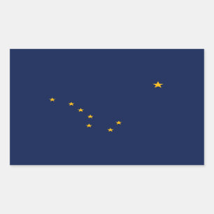 Alaska State Flag Design Rectangular Sticker