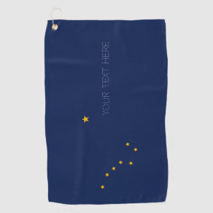 Alaska State Flag Design Your Text on a Golf Towel