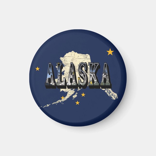 Alaska State Flag Magnet (Front)