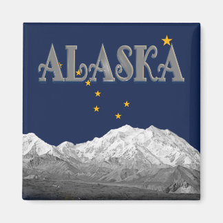Alaska State Flag Mt McKinley Magnet