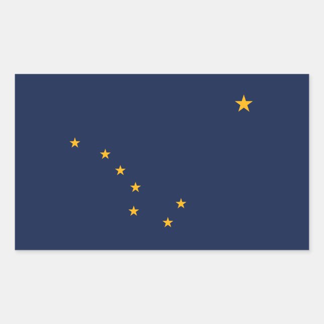 Alaska State Flag Rectangular Sticker (Front)