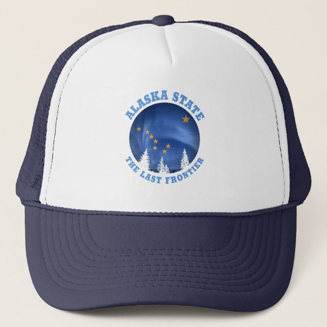 ALASKA STATE FLAG  TRUCKER HAT (Front)