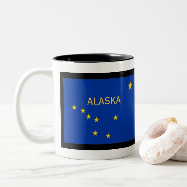 Alaska State Flag Two Tone Mug by Janz (With Donut)