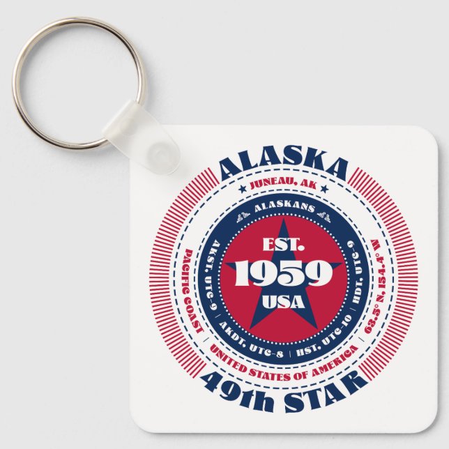 Alaska State Keychain (Front)