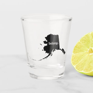 Alaska State Map Belong Shot Glass