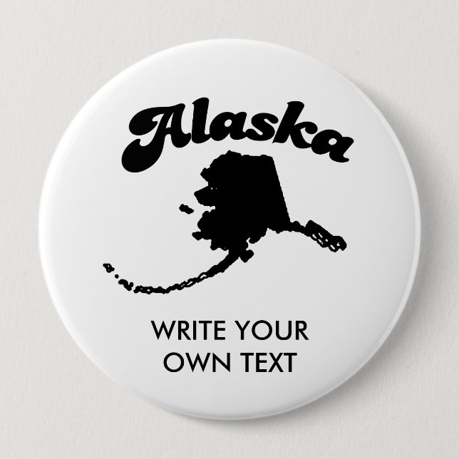 ALASKA STATE MOTTO T-SHIRT 10 CM ROUND BADGE (Front)