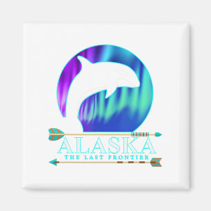 Alaska State Pride Alaska Northern Lights Alaskan  Magnet
