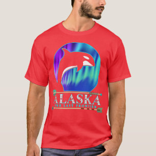Alaska State Pride Alaska Northern Lights Alaskan  T-Shirt