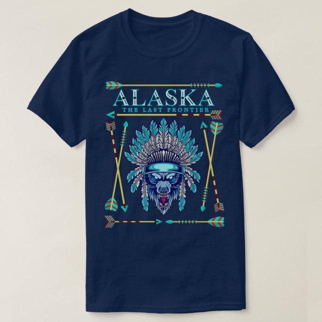 Alaska State Pride Alaska Northern Lights Alaskan  T-Shirt (Design Front)