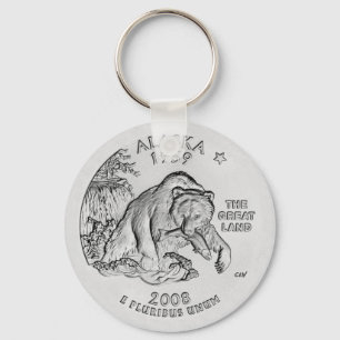Alaska State Quarter Keychain
