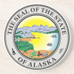Alaska State Seal Coaster