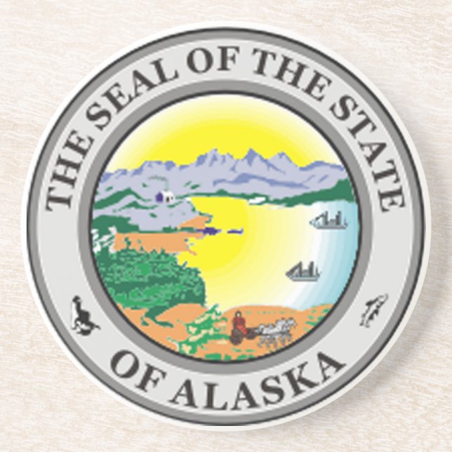 Alaska State Seal Coaster (Front)