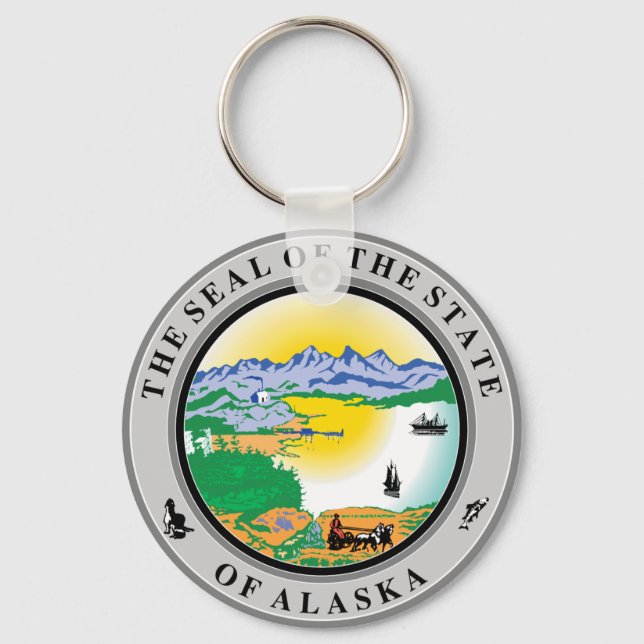 Alaska State Seal Key Ring (Front)