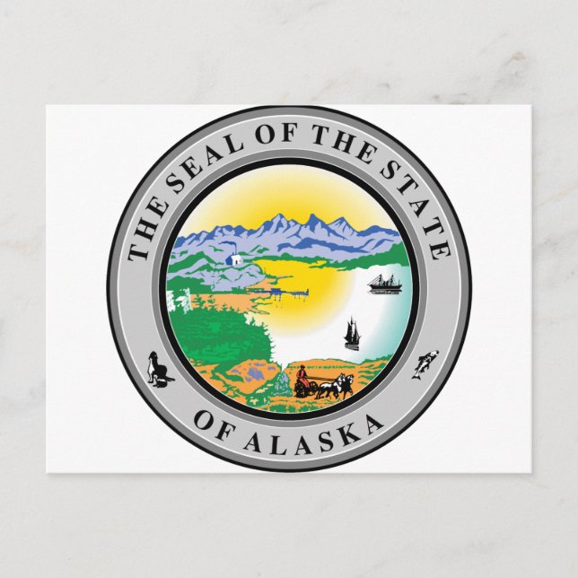 Alaska State Seal Postcard (Front)