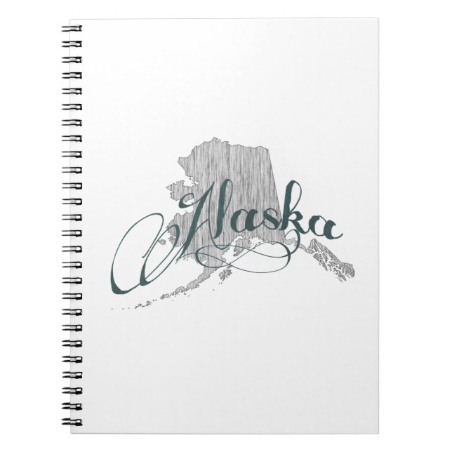 Alaska State Typography Notebook (Front)