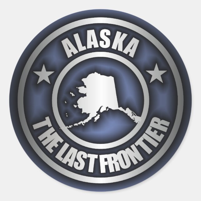 "Alaska Steel" Stickers (Blue) (Front)