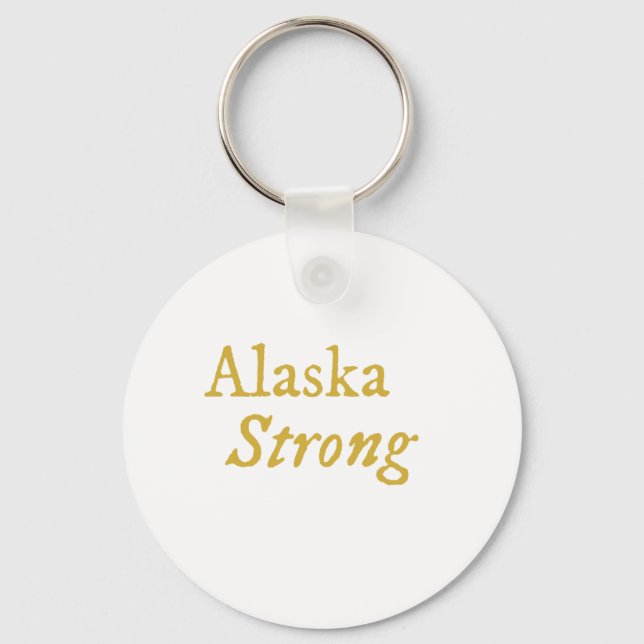Alaska Strong   Key Ring (Front)