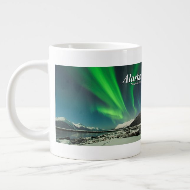 Alaska The Curtain Rises Large Coffee Mug (Left)