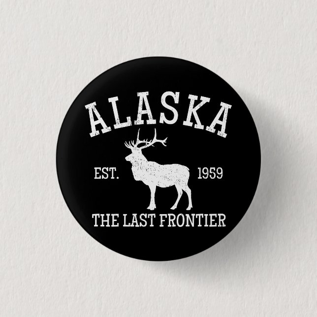 Alaska The Last Frontier 3 Cm Round Badge (Front)