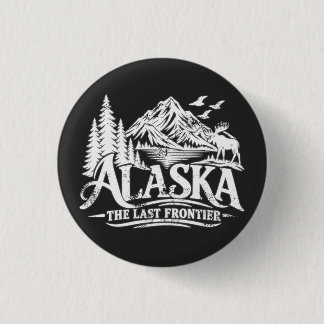Alaska The Last Frontier 3 Cm Round Badge