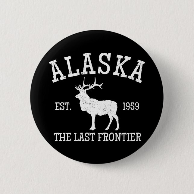 Alaska The Last Frontier 6 Cm Round Badge (Front)