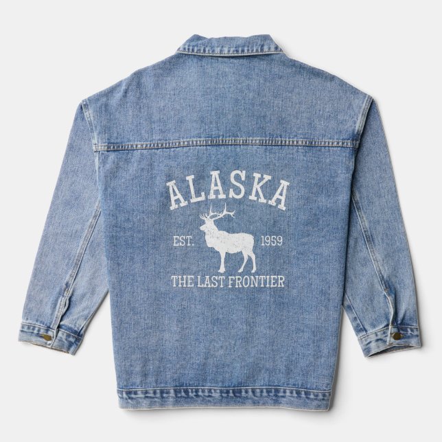 Alaska The Last Frontier Denim Jacket (Back)