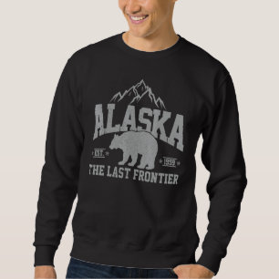 Alaska The Last Frontier EST 1959 Grizzly Bear Mou Sweatshirt