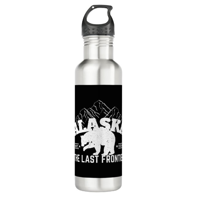 Alaska The Last Frontier Polar Bear 710 Ml Water Bottle (Front)