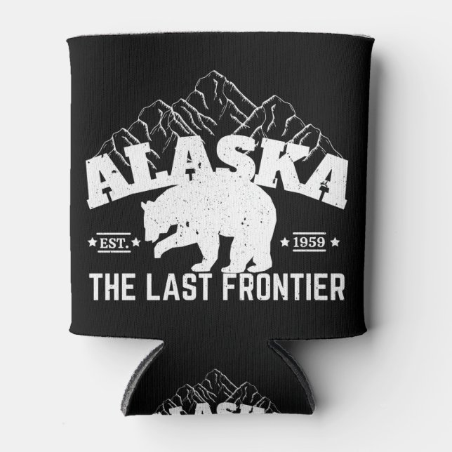Alaska The Last Frontier Polar Bear Can Cooler (Front)