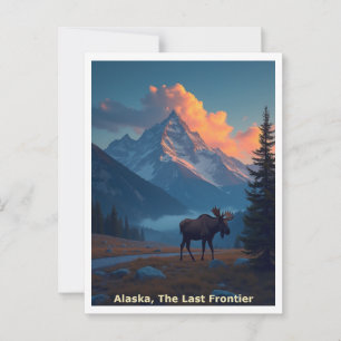Alaska The Last Frontier, Travel Colourful Postcar Postcard