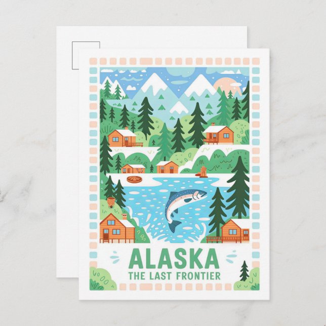 Alaska the Last Frontier USA Summer Travel Postcard (Front/Back)