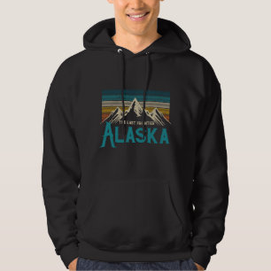 Alaska The Last Frontier Vintage Mountains Nature  Hoodie