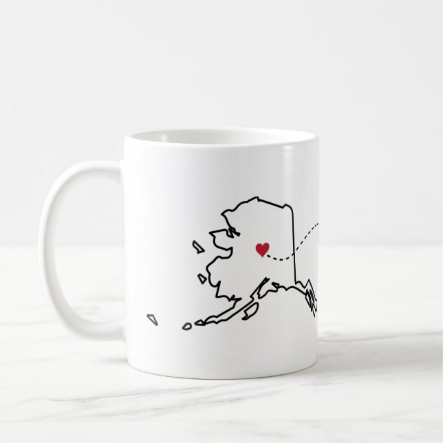 Alaska to Kansas - Heart2Heart Coffee Mug (Left)