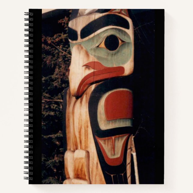 Alaska Totem Pole Photo Designed Notebook (Front)