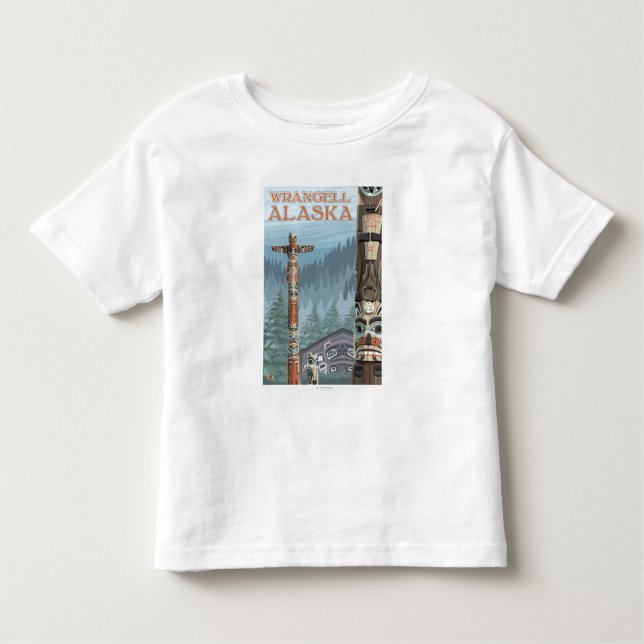 Alaska Totem Poles - Wrangell Alaska Toddler T-Shirt (Front)
