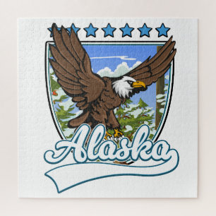 Alaska Travel Patch Jigsaw Puzzle