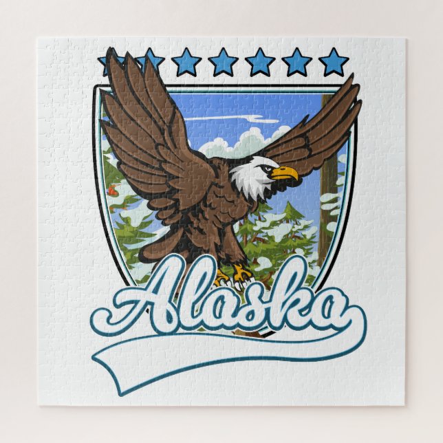 Alaska Travel Patch Jigsaw Puzzle (Vertical)