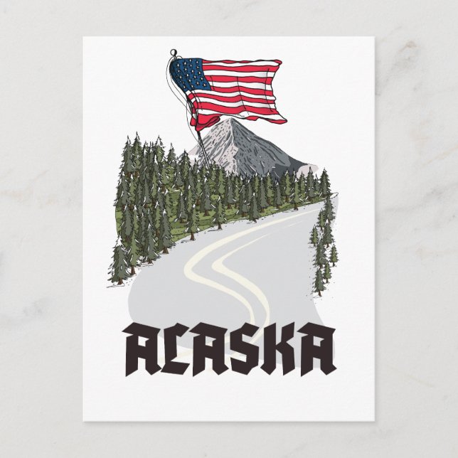 Alaska Travel Poster Postcard (Front)