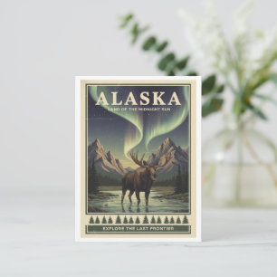 Alaska Travel Vintage Artwork Postcard