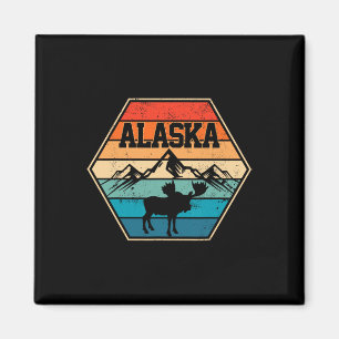 Alaska Usa Mountain Hiking Vintage Retro Gift Magnet