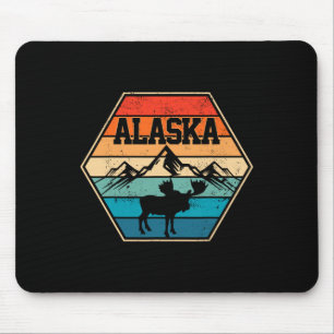Alaska Usa Mountain Hiking Vintage Retro Gift Mouse Pad