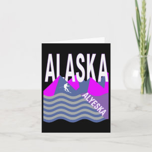 Alaska Usa Ski Resort Snowboarding Winter Skiing Card
