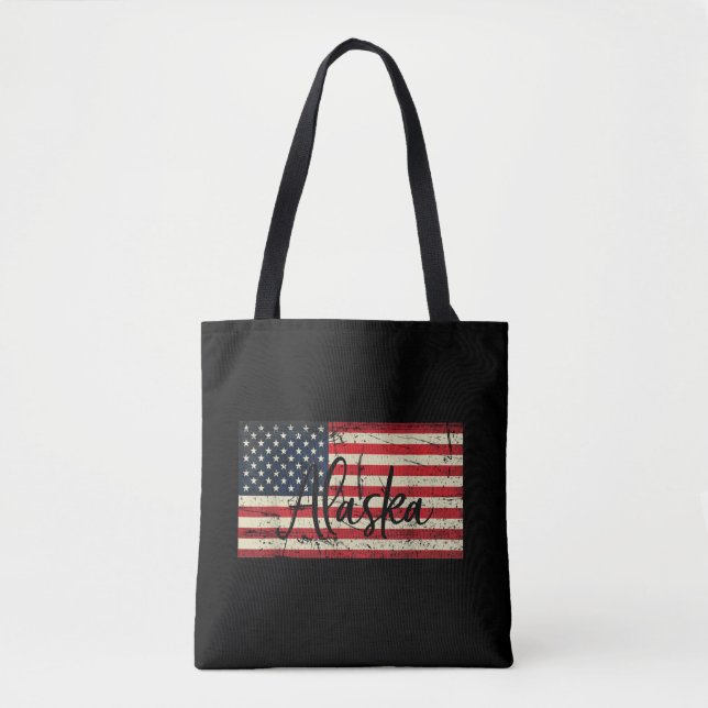 Alaska USA State America Travel Alaskan Xmas Tote Bag (Front)