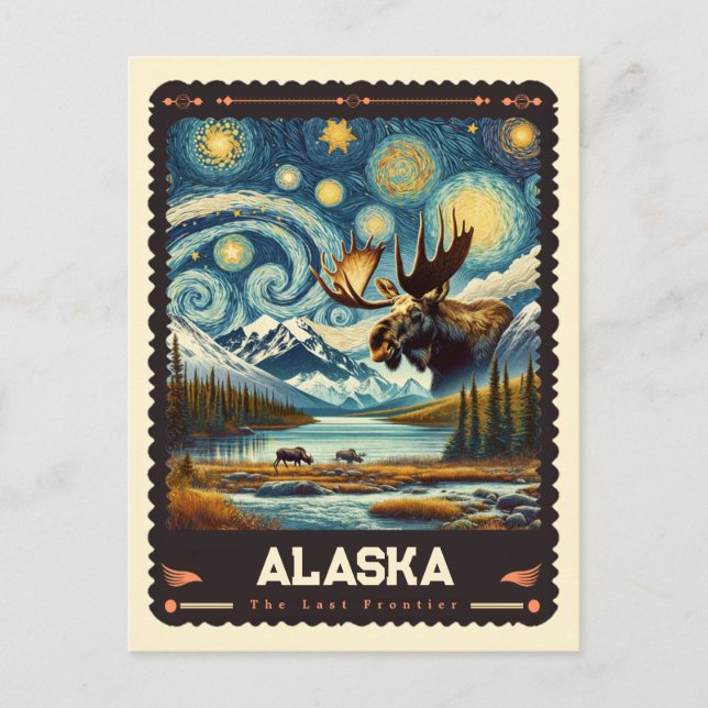 Alaska | Vincent Van Gogh Inspired Postcard (Front)