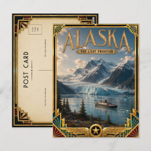 Alaska Vintage Art Deco Golden Age Postcard