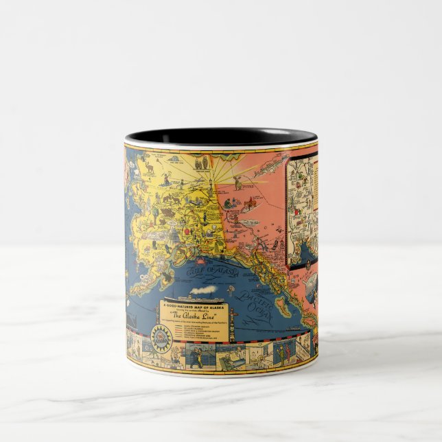 Alaska Vintage Illustration Mug (Center)